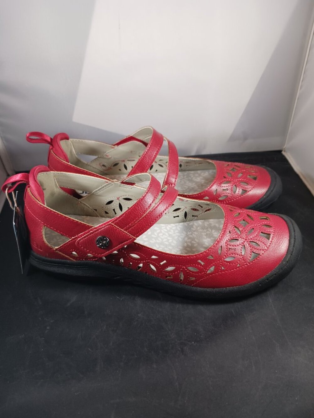 JBU by Jambu Women's Bellerose Encore Mary Jane Red Size 8.5M